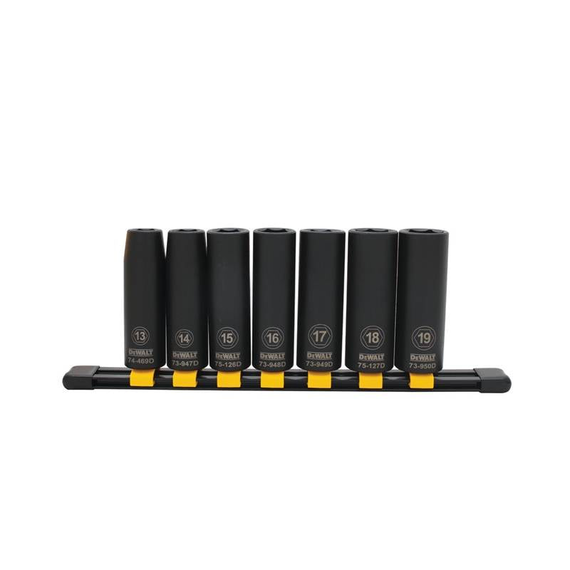 DEWALT DEWALT DWMT74449OSP Series Socket Set, Includes: 13 mm, 14 mm, 15 mm, 16 mm, 17 mm, 18 mm, 19 mm Sockets