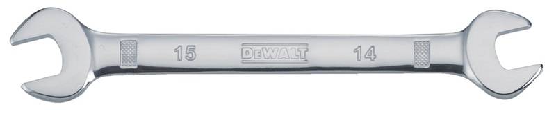 DEWALT DEWALT DWMT75434OSP Open End Wrench, Metric, 14 x 15 mm Head, 7-13/32 in L, Polished Chrome