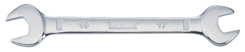 DEWALT DEWALT DWMT75436OSP Open End Wrench, Metric, 17 x 19 mm Head, 8-11/16 in L, Polished Chrome TOOLS DEWALT