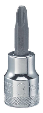 DEWALT DEWALT DWMT75448OSP Phillips Screwdriver Bit Socket, #3 Tip, 3/8 in Drive, Chrome Vanadium, Polished Chrome Vanadium