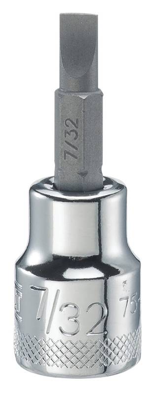 DEWALT DEWALT DWMT75451OSP Slotted Screwdriver Bit Socket, 7/32 in Tip, 3/8 in Drive, Polished Chrome Vanadium TOOLS DEWALT