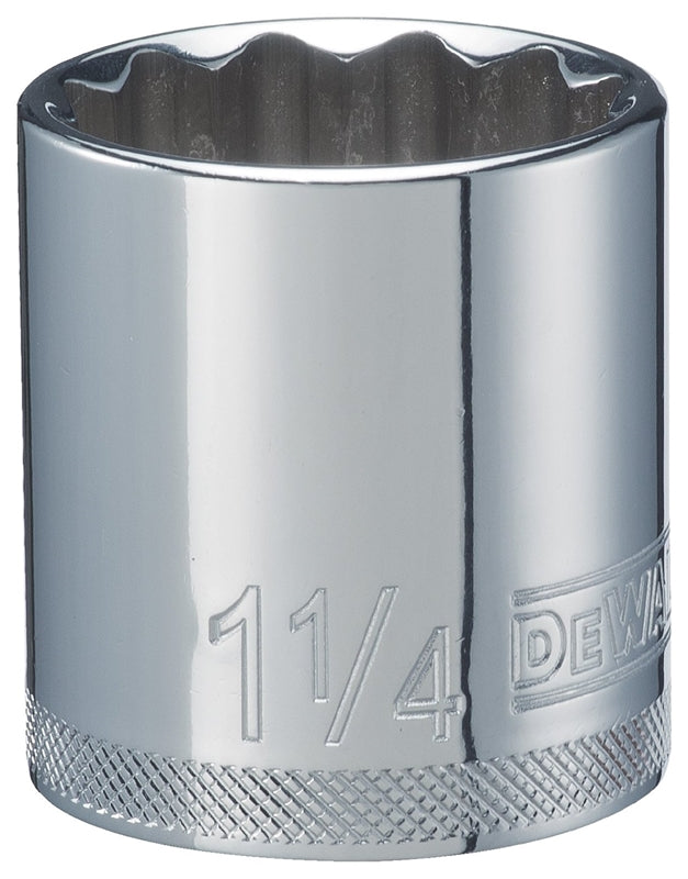 DEWALT DEWALT DWMT86474OSP Hand Socket, 1-1/4 in Socket, 1/2 in Drive, 12-Point, Vanadium Steel, Polished Chrome
