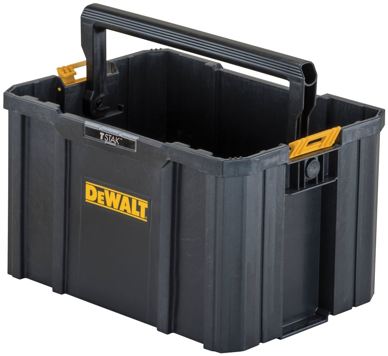 DEWALT DEWALT TSTAK Series DWST17809 Open Tote, 12-1/2 in W, 17-1/4 in D, 10-3/4 in H, Plastic, Black/Yellow TOOLS DEWALT
