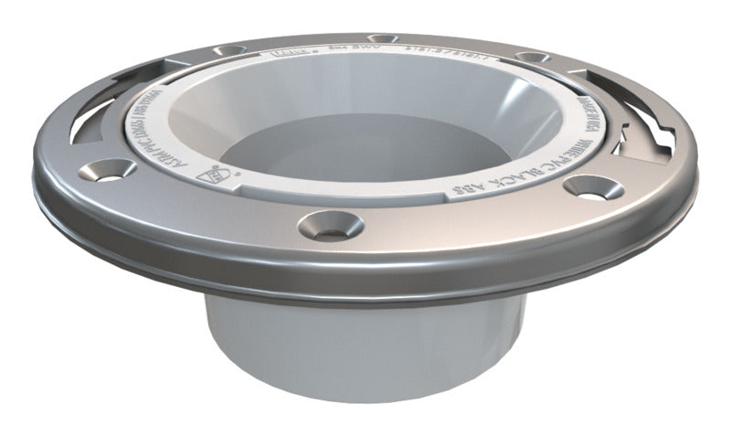 OATEY Oatey 43495 Closet Flange, 3 or 4 in Connection, Solvent Weld, PVC/Stainless Steel, White, For: 3 in, 4 in Pipes PLUMBING, HEATING & VENTILATION OATEY