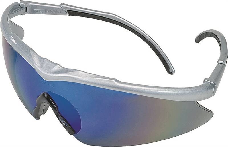 BOSS MFG MSA 10083094 Safety Glasses, Unisex, Anti-Fog Lens, Wraparound Frame, Silver Frame