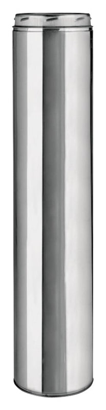 SELKIRK Selkirk 206024U Chimney Pipe, 6 in ID, 8 in OD, 24 in L, Stainless Steel, Includes: Twist-Lock Coupler with Locking Band PLUMBING, HEATING & VENTILATION SELKIRK