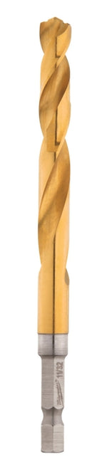 MILWAUKEE Milwaukee SHOCKWAVE 48-89-4619 Impact Drill Bit, 11/32 in Dia, 4.57 in OAL, Twist Flute, 1/4 in Dia Shank, Hex Shank TOOLS MILWAUKEE