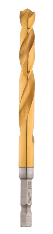 MILWAUKEE Milwaukee SHOCKWAVE 48-89-4619 Impact Drill Bit, 11/32 in Dia, 4.57 in OAL, Twist Flute, 1/4 in Dia Shank, Hex Shank TOOLS MILWAUKEE