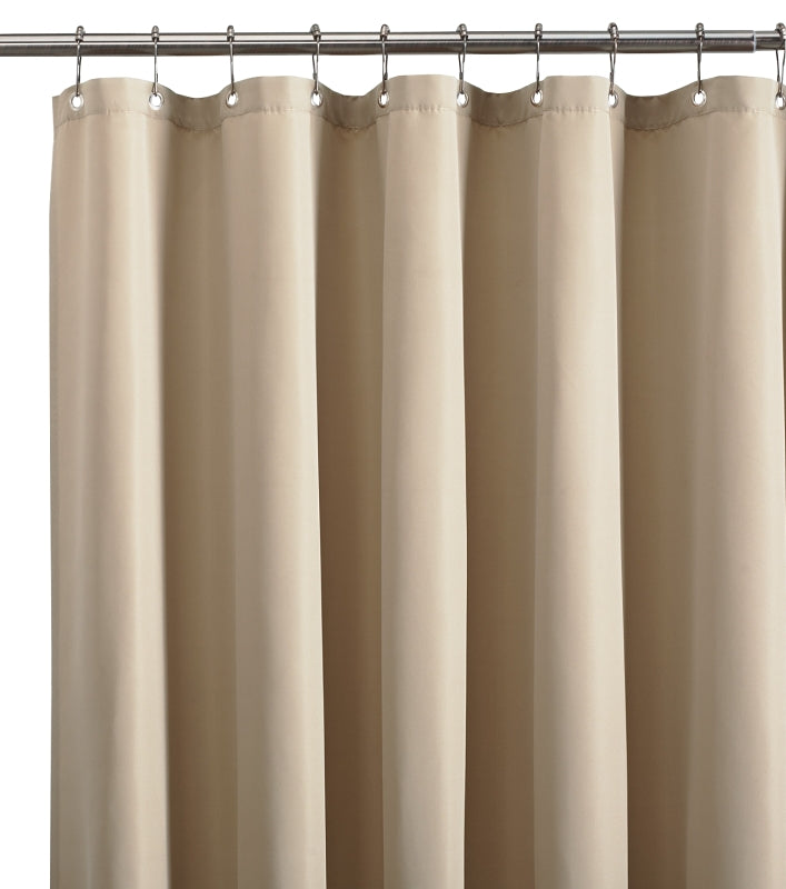 ZENNA HOME Zenna Home LFRLWTRTNL Shower Curtain Liner, 72 in L, 70 in W, Polyester, Tan