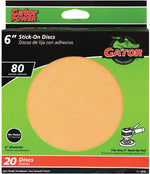 GATOR Gator GoldFlex 3245 Sanding Disc, 6 in Dia, Coated, 80 Grit, Medium, Aluminum Oxide Abrasive, Paper Backing TOOLS GATOR