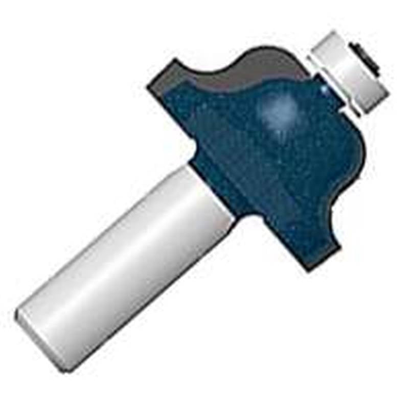 BOSCH Bosch 85271MC Router Bit, 1-3/8 in Dia Cutter, 2-1/4 in OAL, 1/4 in Dia Shank, 2-Cutter, Steel