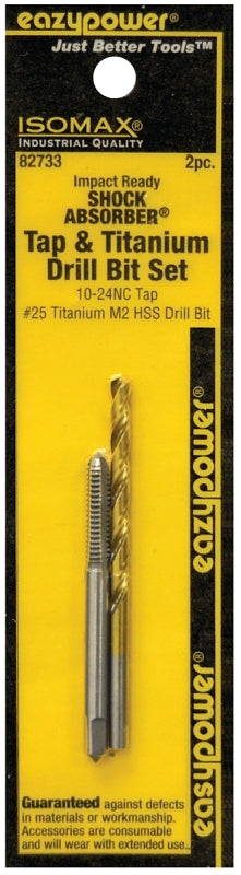 EAZYPOWER Eazypower 82733 Tap and Drill Set, 10-24 Thread, Titanium TOOLS EAZYPOWER