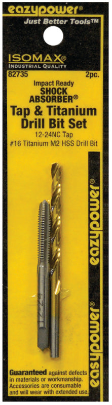 EAZYPOWER Eazypower 82735 Tap and Drill Set, 12-24 Thread, Titanium TOOLS EAZYPOWER