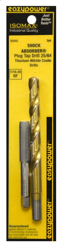 EAZYPOWER Eazypower 83262 Tap and Drill Set, 7/16-20 Thread, Titanium TOOLS EAZYPOWER