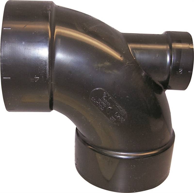 IPEX USA LLC-CANPLAS Canplas 102245BC Pipe Elbow, 3 x 2 in, Hub, 90 deg Angle, ABS, Black LAWN & GARDEN IPEX USA LLC-CANPLAS