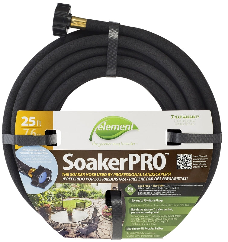 SWAN Swan ELSP38025 Soaker Hose, Black, 25 ft L