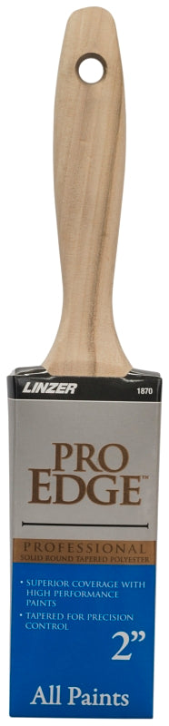 LINZER Linzer 1870-2 Paint Brush, 2 in W, Nylon/Polyester Bristle, Beaver Tail Handle PAINT LINZER