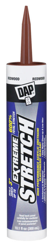 DAP DAP EXTREME STRETCH 7079818707 Premium Elastomeric Sealant, Redwood, 24 hr Curing, 40 to 100 deg F, 10.1 fl-oz Cartridge PAINT DAP