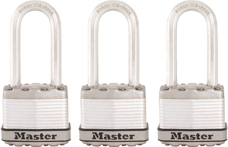 MASTER LOCK Master Lock Magnum Series M1XTRILH Padlock, Keyed Alike Key, 5/16 in Dia Shackle, 2 in H Shackle, Stainless Steel Body