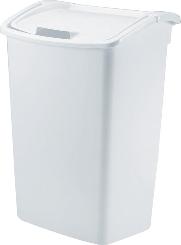 RUBBERMAID Rubbermaid 2803 FG280300WHT Waste Basket, 45 qt Capacity, Polyethylene, White, 22 in H HOUSEWARES RUBBERMAID