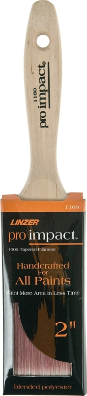 LINZER Linzer WC 1160-2 Paint Brush, 2 in W, 2-1/2 in L Bristle, Polyester Bristle, Beaver Tail Handle PAINT LINZER