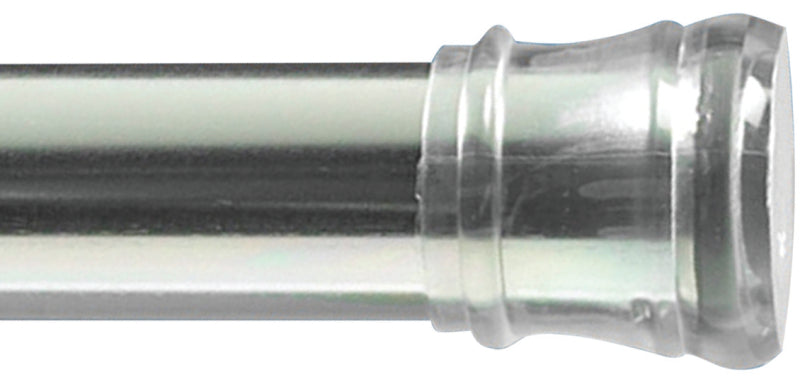 ZENNA HOME Zenna Home 608S/604S Shower Curtain Rod, 34-1/2 to 60 in L Adjustable, 1-1/4 in Dia Rod, Stainless Steel, Chrome