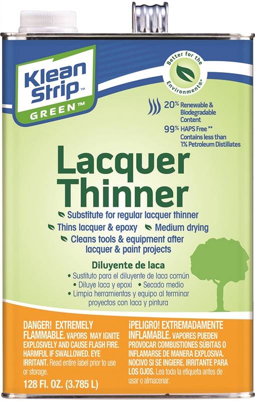 KLEAN STRIP Klean Strip GKGL75008 Lacquer Thinner, Liquid, Water White, 1 gal, Can