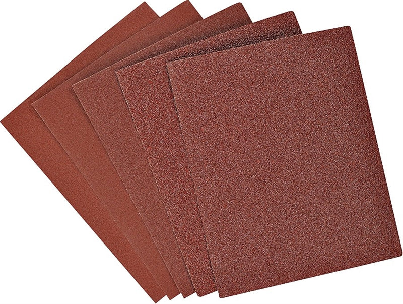 BLACK & DECKER Black+Decker 74-606 Sandpaper, 4-1/2 in W, 5-1/2 in L, Aluminum Oxide Abrasive TOOLS BLACK & DECKER