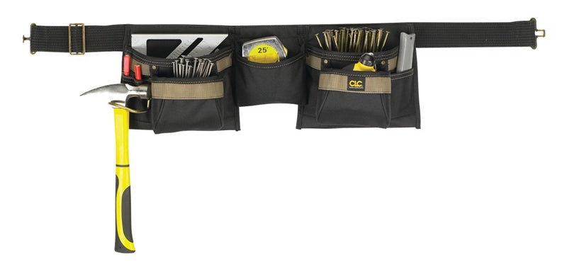 HULTAFORS CLC Tool Works Series 1370 Tool Apron, 29 to 46 in Waist, Polyester, Black, 8-Pocket TOOLS HULTAFORS