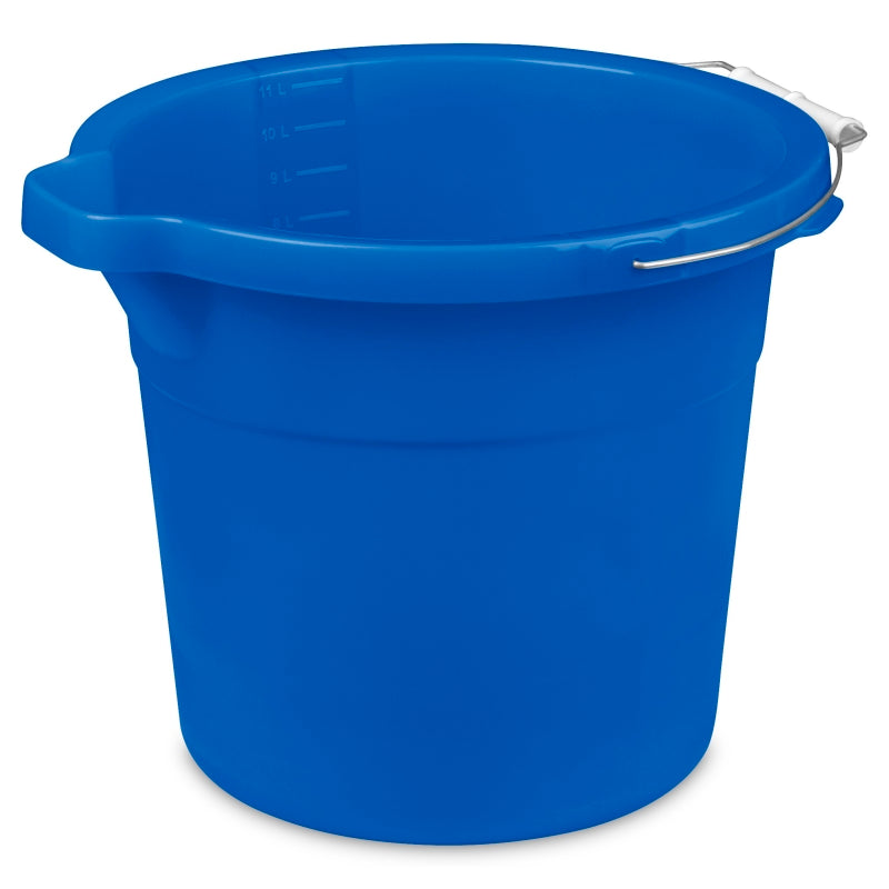 STERILITE Sterilite 11234312 Spout Pail, 12 qt, Plastic, Blue CLEANING & JANITORIAL SUPPLIES STERILITE