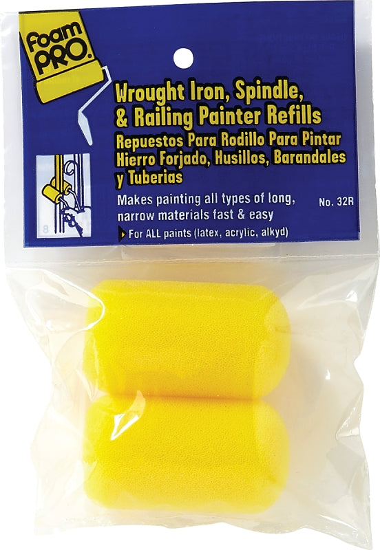 FOAMPRO Foampro 32R Painter Refill, 1/4 in Thick Nap, 2-1/2 in L, Foam Cover PAINT FOAMPRO