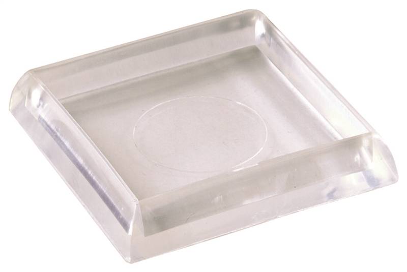 SHEPHERD Shepherd Hardware 9089 Caster Cup, Square, 1-7/8 in Dimensions, Clear, 4/PK HARDWARE & FARM SUPPLIES SHEPHERD