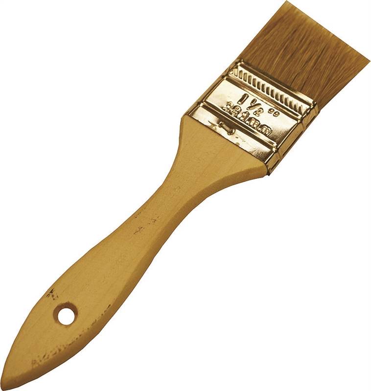 WOOSTER BRUSH Wooster F5117-1-1/2 Paint Brush, 1-1/2 in W, 1-11/16 in L Bristle, Soft Natural China Bristle, Plain-Grip Handle