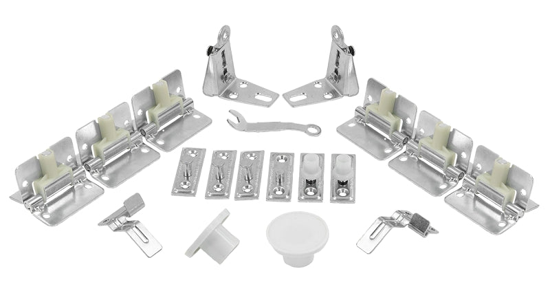 RENIN Renin BF1700-04800-BW Hardware Track Set, 48 in L Track, Steel, For: 3/4 to 1-3/4 in THK Bi-Fold Doors