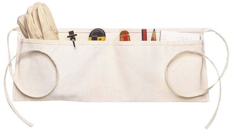 HULTAFORS CLC Tool Works Series C6 Work Apron, 29 to 50 in Waist, Cotton, White, 2-Pocket TOOLS HULTAFORS