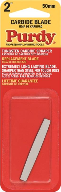 PURDY Purdy 900225 Scraper Blade, 2 in W Blade, Tungsten Carbide Blade PAINT PURDY