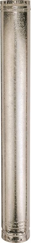 AMERICAN METAL AmeriVent 3E4 Type B Gas Vent Pipe, 3 in OD, 4 ft L, Aluminum/Galvanized Steel PLUMBING, HEATING & VENTILATION AMERICAN METAL