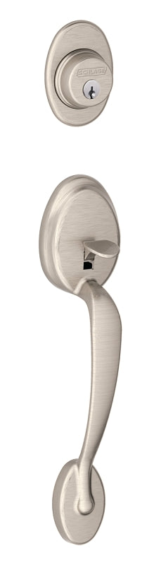 SCHLAGE LOCK Schlage Plymouth Series F58PLY619 Combination Lockset, Mechanical Lock, Grip Only Handle, Satin Nickel, 1 Grade, Metal HARDWARE & FARM SUPPLIES SCHLAGE LOCK