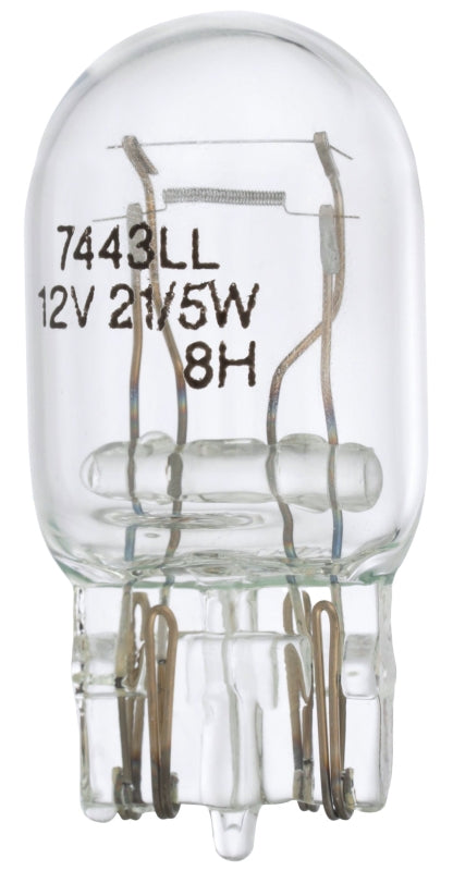 EIKO Peak 7443LL-BPP Miniature Automotive Bulb, 13.5 V, Halogen Lamp, Bayonet, Clear AUTOMOTIVE EIKO