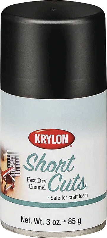 KRYLON Krylon KSCS054 Craft Spray Paint, High-Gloss, Black, 3 oz, Can
