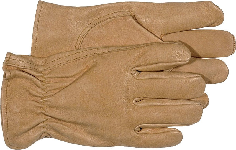 BOSS MFG Boss B83071-XL Gloves, Men's, XL, 8-3/8 to 8-3/4 in L, Keystone Thumb, Elastic Cuff, Pigskin Leather, White