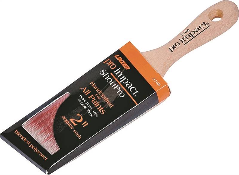 LINZER Linzer WC 2168-2 Paint Brush, Natural Handle, Wood Handle, Polyester Bristle, Sash Handle PAINT LINZER