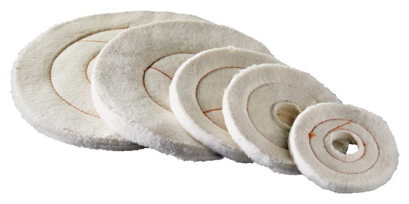 DICO PRODUCTS Dico 527-60-4M Buffing Wheel, 4 in Dia, Flannel Cotton AUTOMOTIVE DICO PRODUCTS