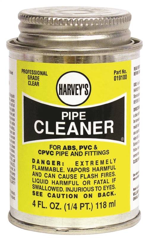 HARVEY Harvey 19100-24 Pipe Cleaner, Liquid, Clear, 4 oz Can