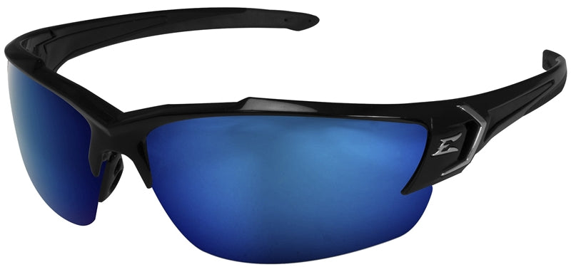 EDGE Edge KHOR Series TSDKAP218-G2 Aqua-Precision Polarized Safety Glasses, Mirror Lens, Nylon Frame, Black Frame