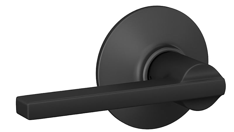SCHLAGE LOCK Schlage F Series F10 LAT 622 Passage Lever, Matte Black, Brass/Zinc, Residential, Reversible Hand, AAA Grade HARDWARE & FARM SUPPLIES SCHLAGE LOCK