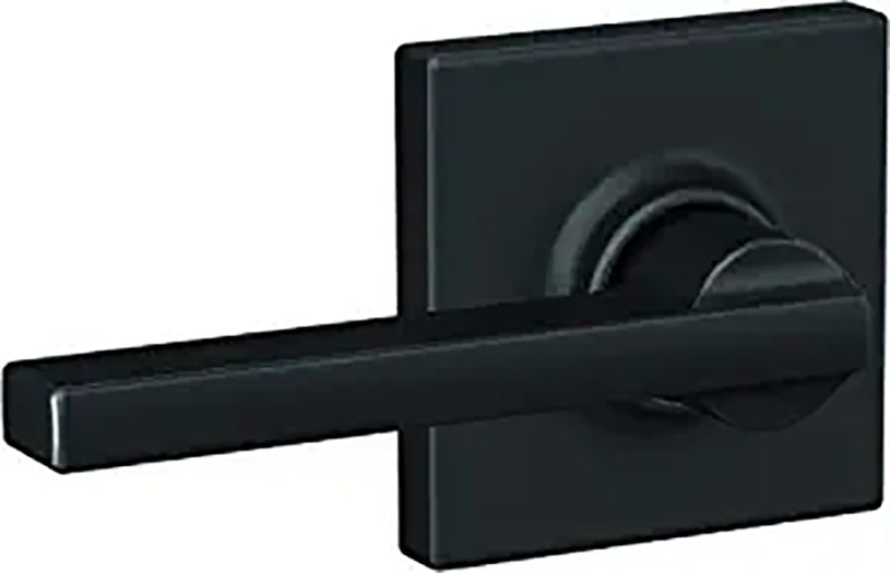 SCHLAGE LOCK Schlage F Series F10 LAT 622 COL Passage Lever, Mechanical Lock, Matte Black, Metal, Residential, 2 Grade HARDWARE & FARM SUPPLIES SCHLAGE LOCK