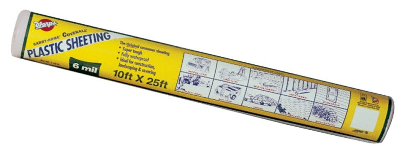 WARP'S Warp's 6CH10 Poly Film, 25 ft L, 10 ft W, 6 mil Thick, Clear HARDWARE & FARM SUPPLIES WARP'S
