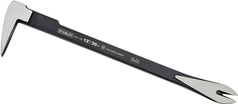 STANLEY STANLEY 55-115 Claw Bar, 12 in L, Beveled Tip, HCS, 13/32 in Dia TOOLS STANLEY