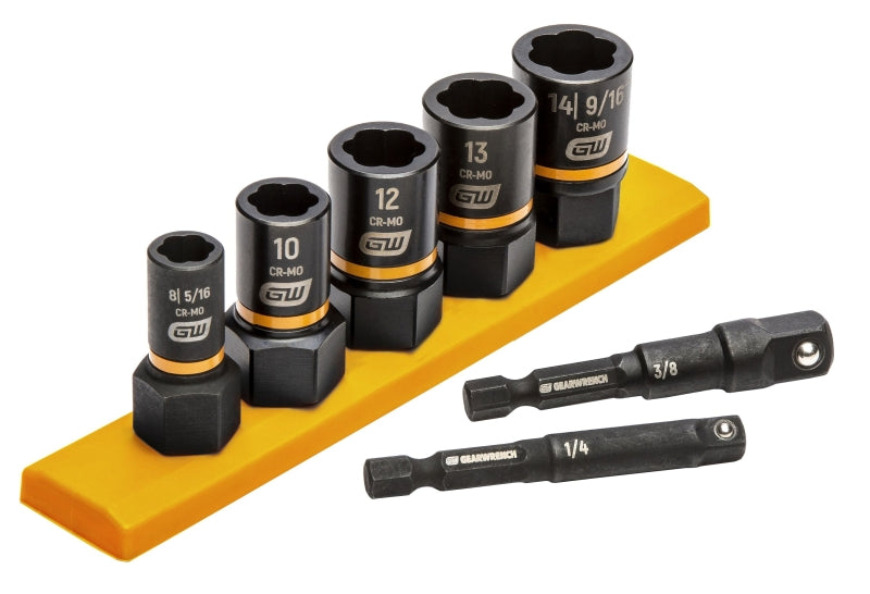 CRESCENT GearWrench 87911 Bolt Biter Series Socket Set, Chrome Molybdenum Alloy, Black Oxide, Includes: Socket Rail TOOLS CRESCENT